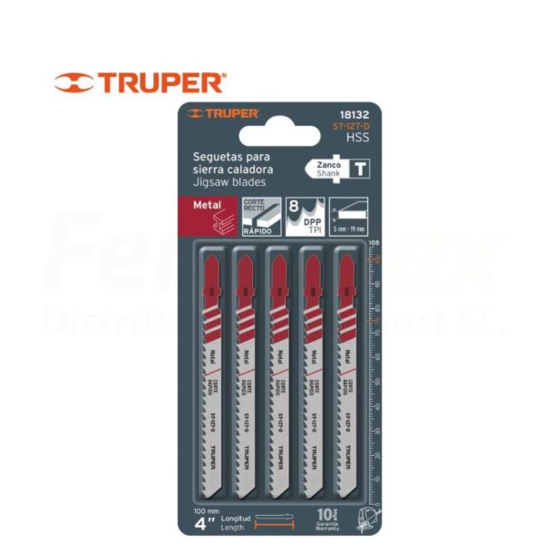 TRUPER HOJA CALADORA 'T' METAL GRUESO 8DPP