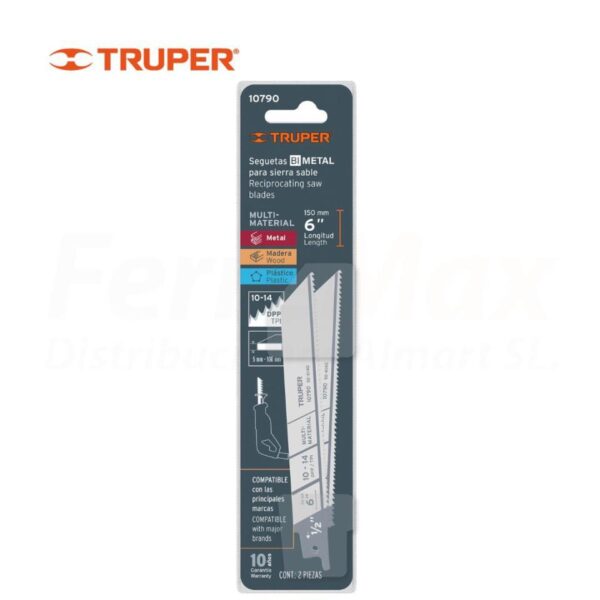 TRUPER HOJA SEGUETA SIERRA SABLE USO GENERAL 15cmX