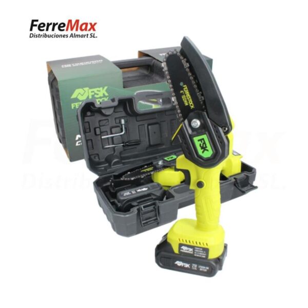 FSK MOTOSIERRA MINI 21V-2Ah-10cm-CADENA GUIA