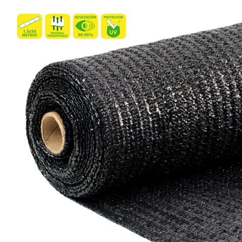 MALLA DE SOMBREO NEGRA 1 5X50 METROS SUNGARDEN
