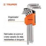 TRUPER JUEGO 7 LLAVES TORX LARGAS