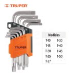 TRUPER JUEGO 9 LLAVES TORX ESTUCHE