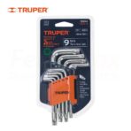 TRUPER JUEGO 9 LLAVES TORX ESTUCHE