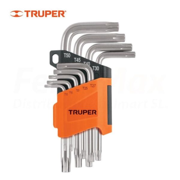TRUPER JUEGO 9 LLAVES TORX ESTUCHE
