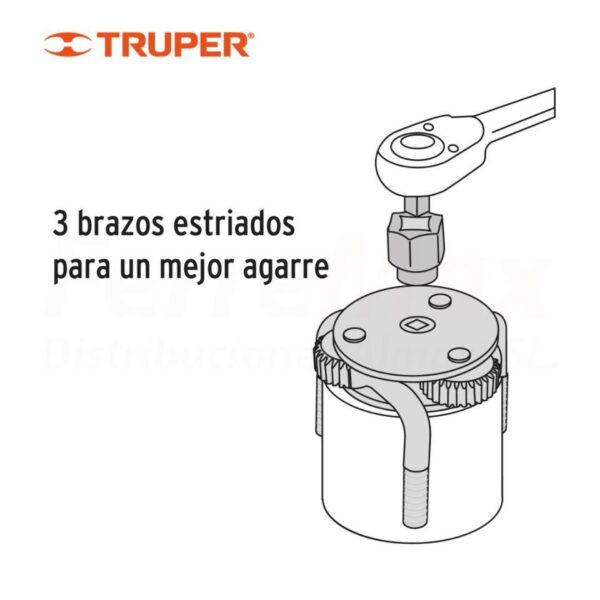 TRUPER LLAVE FILTRO ACEITE ESTRIA PROFESIONAL