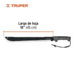 TRUPER MACHETE DOBLE FILO CON FUNDA 46cm