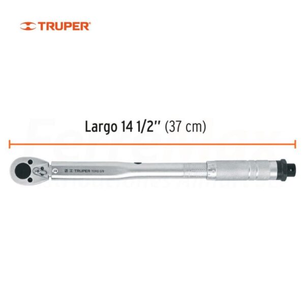 TRUPER TORQUIMETRO DADO 3/8' DE 7-108Nm ESTUCHE