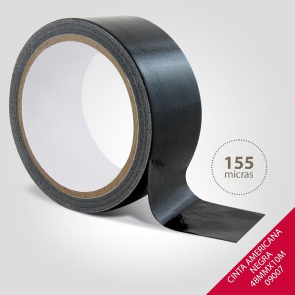 CINTA AMERICANA NEGRA 48MMX10M