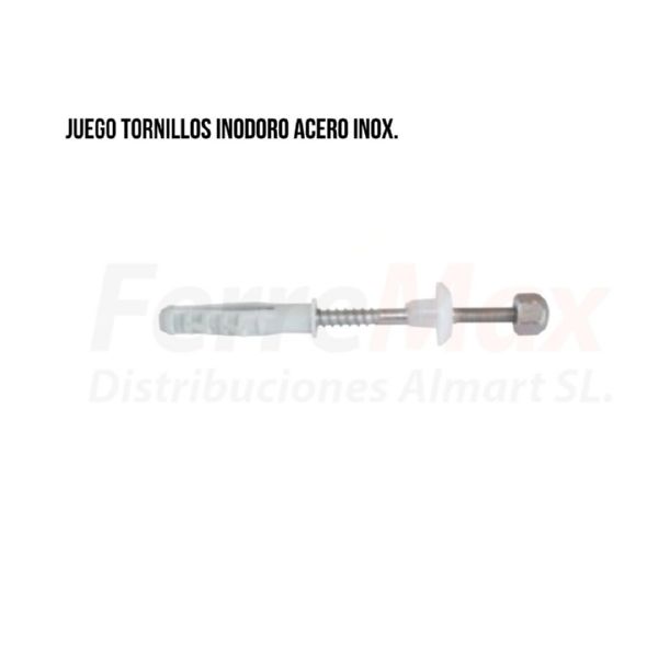 JUEGO TORNILLOS INODORO ACERO INOX M5x75