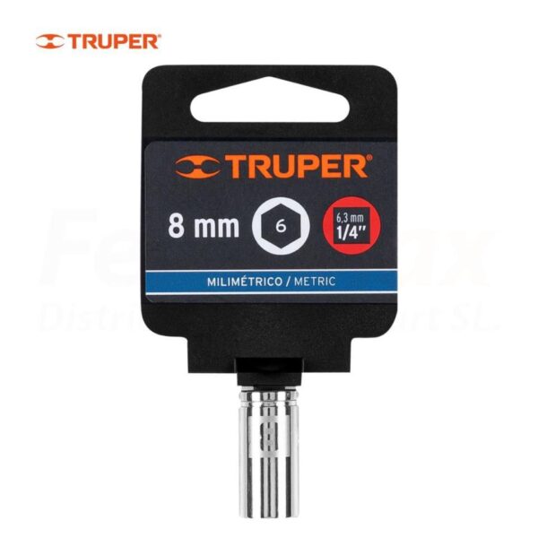 TRUPER DADO HEXAGONAL CROMO VANADIO 1/4x8mm