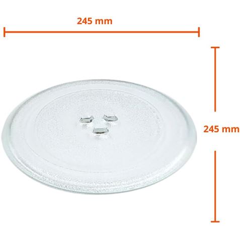 PLATO VIDRIO 245MM PARA MICROONDAS MUVIP