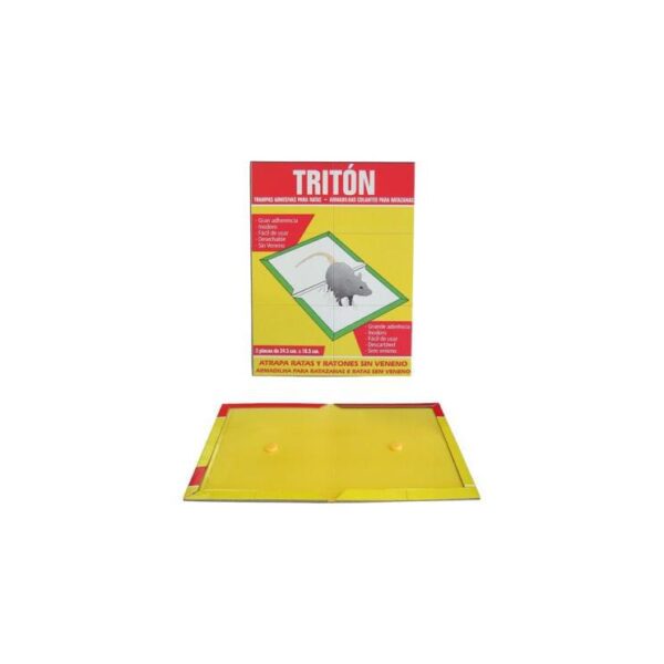 TRITON TRAMPA RATONES ADHESIVA GRANDES 2 UDS 