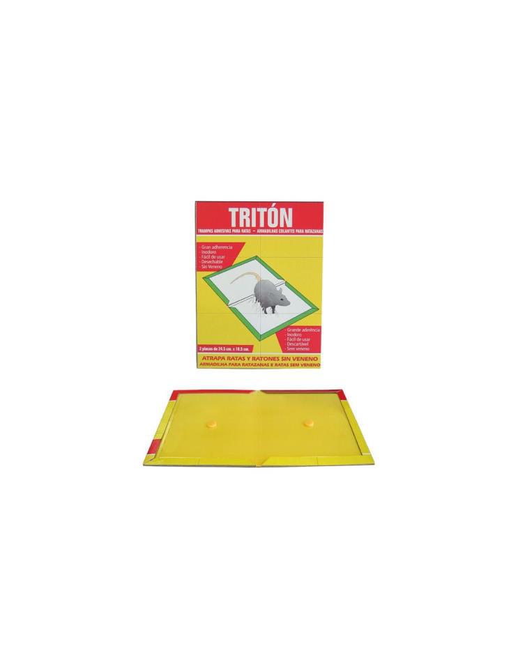 TRITON TRAMPA RATONES ADHESIVA GRANDES 2 UDS