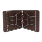 MESA DE RESINA PLEGABLE EFECTO RATÁN 180X74X74CM 3