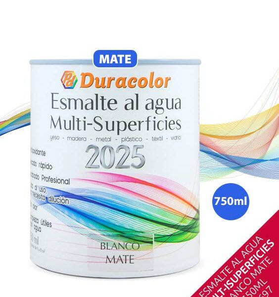 ESMALTE AL AGUA MULTI-SUPERFICIES BLANCO MATE 750M