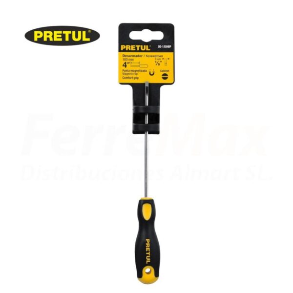 PRETUL DESTORNILLADOR RECTO MGO GRIP 1/8x100mm