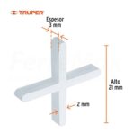 TRUPER CRUCETA AZULEJO 2MM-BOLSA 200pc
