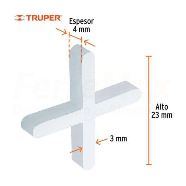TRUPER CRUCETA AZULEJO 3MM-BOLSA 200pc
